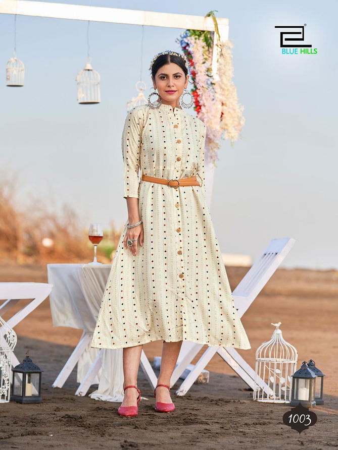 Blue Hills Bro Code 1 Wholesale Party Wear Kurti Catalog
